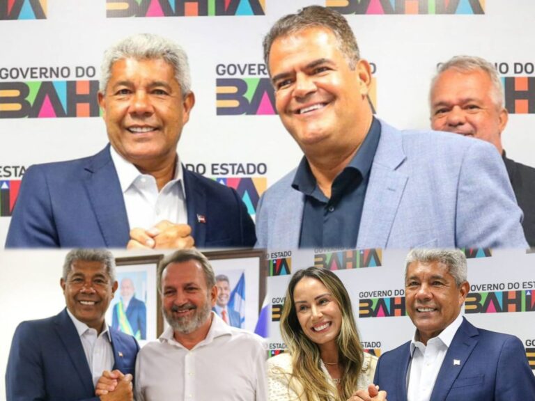 Governador Jerônimo Rodrigues reunido com prefeitos da oposição na Governadoria em Salvador.